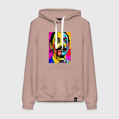 Женская толстовка-худи Salvador Dali / Пыльно-розовый – фото 1