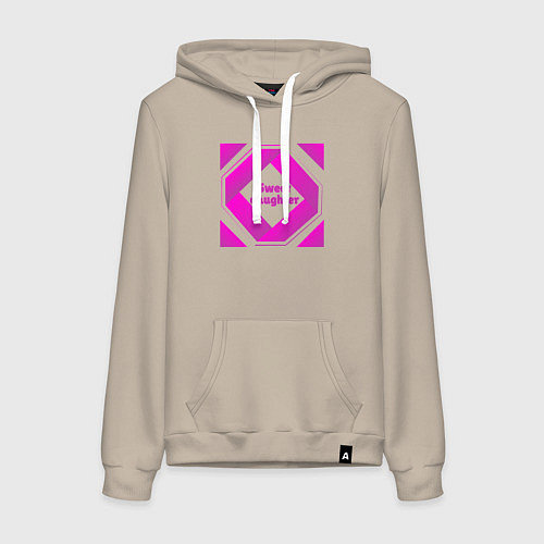 Женская толстовка-худи Милая дочь / Миндальный – фото 1