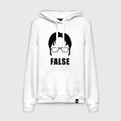 Толстовка-худи хлопковая женская Дуайт Шрут, цвет: белый
