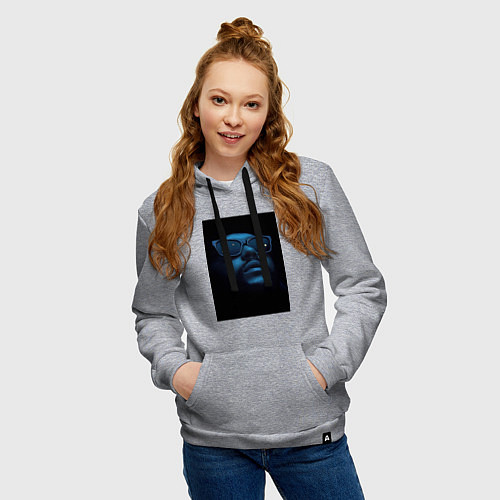 Женская толстовка-худи Взгляд в пустоту / Меланж – фото 3