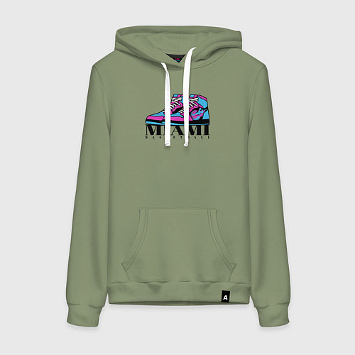 Женская толстовка-худи Basketball Miami / Авокадо – фото 1