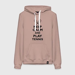 Женская толстовка-худи Keep Calm & Play tennis