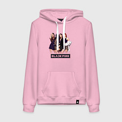 Толстовка-худи хлопковая женская Rose Blackpink kpop, цвет: светло-розовый