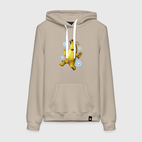 Женская толстовка-худи Банан с В-баксами Фортнайт / Миндальный – фото 1