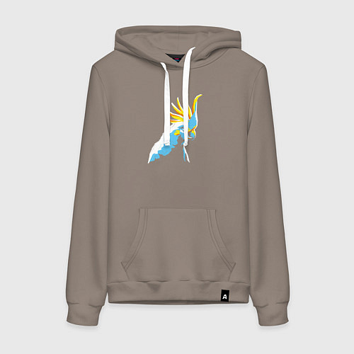 Женская толстовка-худи Попугай WPAP / Утренний латте – фото 1