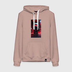 Толстовка-худи хлопковая женская Roblox red style, цвет: пыльно-розовый