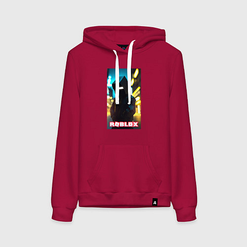 Женская толстовка-худи Roblox cyberpunk / Маджента – фото 1