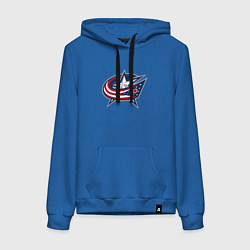 Женская толстовка-худи Columbus blue jackets - hockey team - emblem