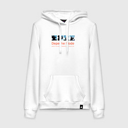 Толстовка-худи хлопковая женская Depeche Mode - World In My Eyes Single, цвет: белый