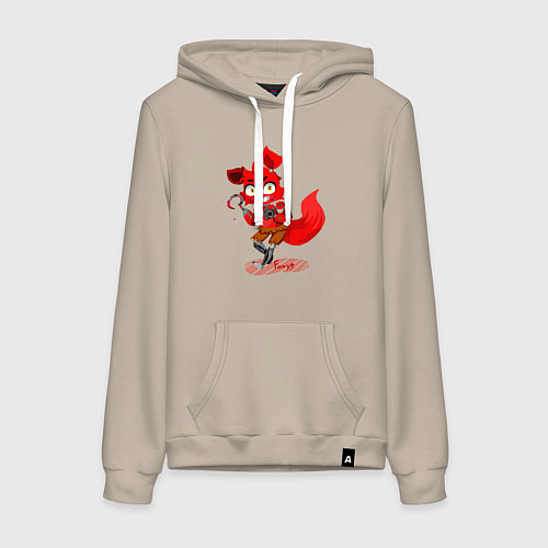 Женская толстовка-худи Фокси смущается / Миндальный – фото 1