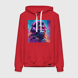 Женская толстовка-худи Обезьяна в наушниках и очках