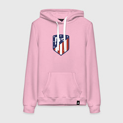Толстовка-худи хлопковая женская Atletico Madrid FC, цвет: светло-розовый