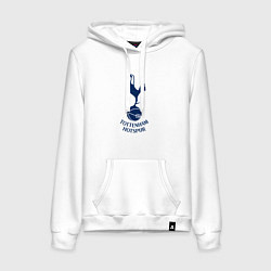 Толстовка-худи хлопковая женская Tottenham Hotspur fc sport, цвет: белый