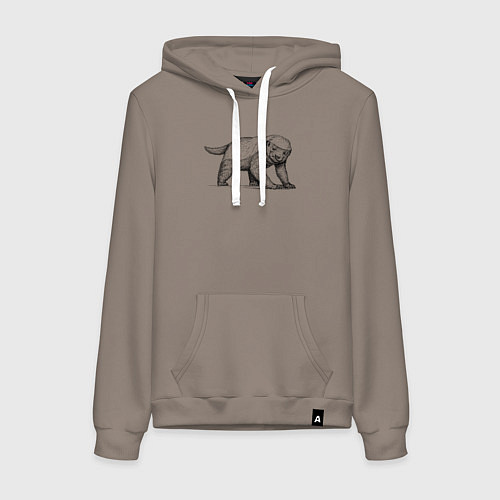 Женская толстовка-худи Медоед недоволен / Утренний латте – фото 1