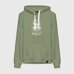 Толстовка-худи хлопковая женская Классика 1971, цвет: авокадо