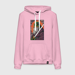 Толстовка-худи хлопковая женская Pepe samurai, цвет: светло-розовый