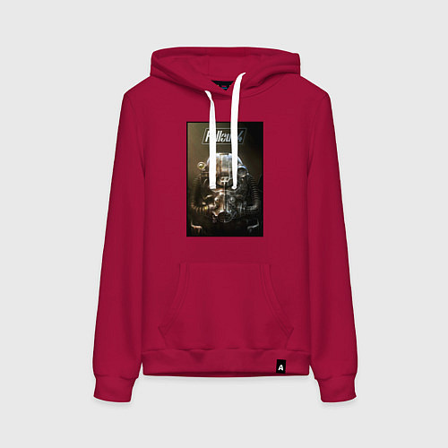 Женская толстовка-худи Fallout armour poster / Маджента – фото 1