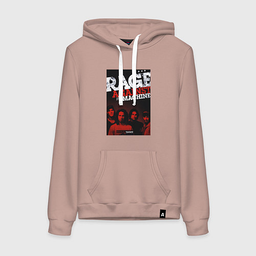 Женская толстовка-худи RATM - all group / Пыльно-розовый – фото 1