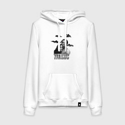Толстовка-худи хлопковая женская Титаник из 90-х, цвет: белый