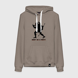 Толстовка-худи хлопковая женская Космический охотник, цвет: утренний латте