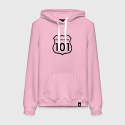 Толстовка-худи хлопковая женская Depeche Mode - 101 Route 66, цвет: светло-розовый