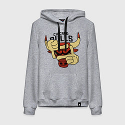 Женская толстовка-худи Bulls logo with hands