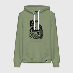 Толстовка-худи хлопковая женская Эйкити Онидзука - GTO, цвет: авокадо