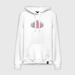 Толстовка-худи хлопковая женская Jakarta, цвет: белый