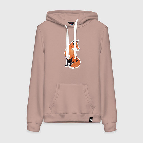 Женская толстовка-худи Рыжая плутовка / Пыльно-розовый – фото 1