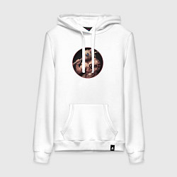 Толстовка-худи хлопковая женская Inosuke Hashibira - Клинок, рассекающий демонов, цвет: белый