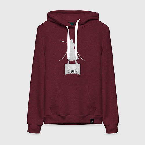 Женская толстовка-худи Зоро Ророноа ашура / Меланж-бордовый – фото 1