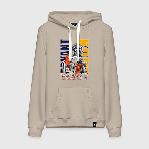 Женская толстовка-худи Коби Брайант Лейкерс / Миндальный – фото 1