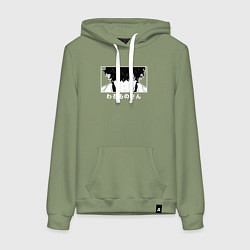 Толстовка-худи хлопковая женская Mr Villains Day Off, цвет: авокадо