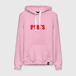 Толстовка-худи хлопковая женская Darts red, цвет: светло-розовый