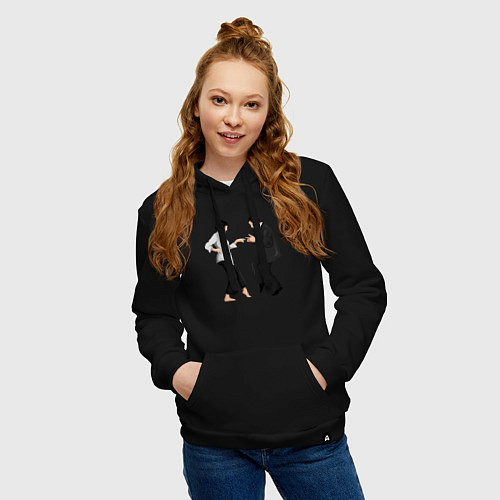 Женская толстовка-худи Криминальное чтиво танец / Черный – фото 3