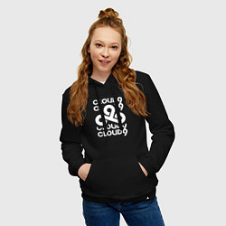 Толстовка-худи хлопковая женская Cloud9 - in logo, цвет: черный — фото 2