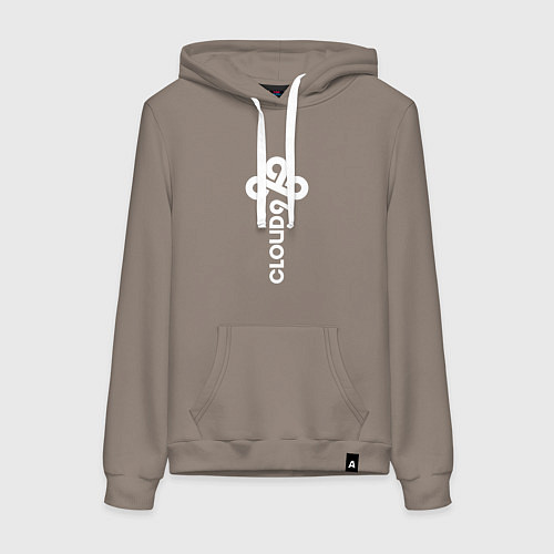 Женская толстовка-худи Cloud9 - vertical logo / Утренний латте – фото 1