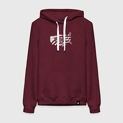 Женская толстовка-худи Карта США