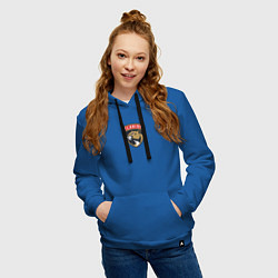 Толстовка-худи хлопковая женская Florida Panthers NHL, цвет: синий — фото 2