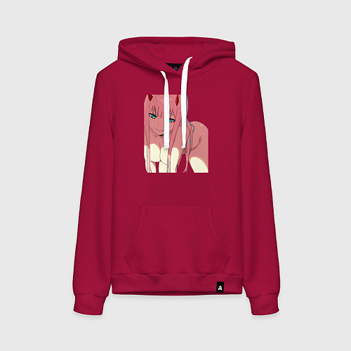 Женская толстовка-худи Зеро Ту Секси / Маджента – фото 1