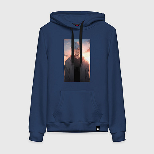 Женская толстовка-худи Тэцуя Куроко / Тёмно-синий – фото 1