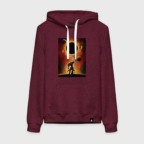 Женская толстовка-худи Эсканор грех льва / Меланж-бордовый – фото 1