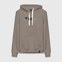 Толстовка-худи хлопковая женская Франкенштейн: хэллоуинская страшилка, цвет: утренний латте