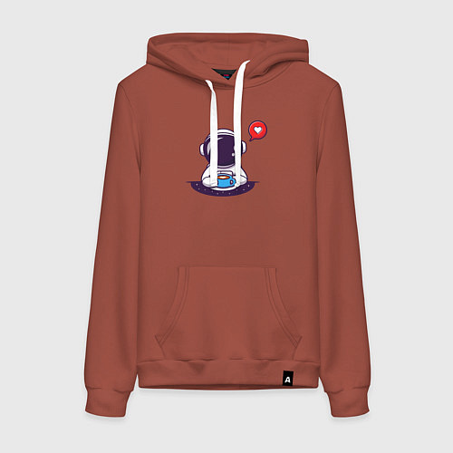 Женская толстовка-худи Космический кофе / Кирпичный – фото 1