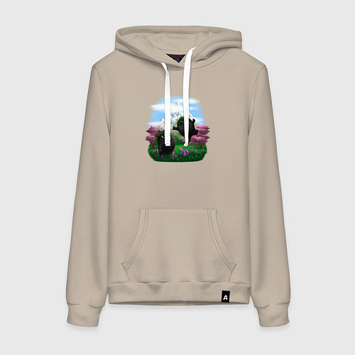 Женская толстовка-худи Духи леса / Миндальный – фото 1