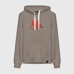 Женская толстовка-худи Иероглиф - победа - выпуклый