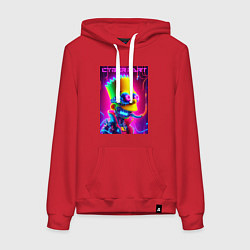 Женская толстовка-худи Cyber Bart - neon glow fantasy