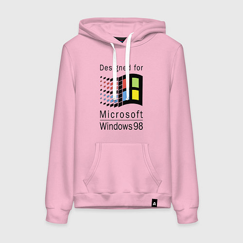 Женская толстовка-худи Разработанный для windows 98 / Светло-розовый – фото 1
