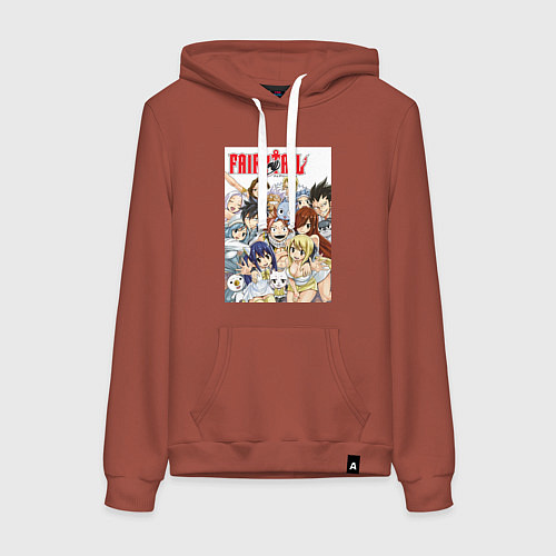 Женская толстовка-худи Хвост Феи Нацу Драгнил убийца драконов / Кирпичный – фото 1