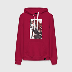 Толстовка-худи хлопковая женская Реинкарнация безработного Бореас Грейрат, цвет: маджента